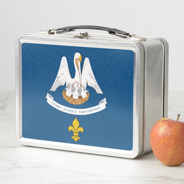 Bandera de Luisiana con flores de Lis (In situ)