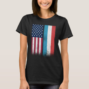 Bandera De Luxemburgo Camisa De Estados Unidos Y B