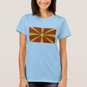 Bandera de Macedonia del Norte x Mapa de camiseta