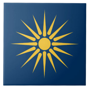 Bandera de Macedonia en Baldosa