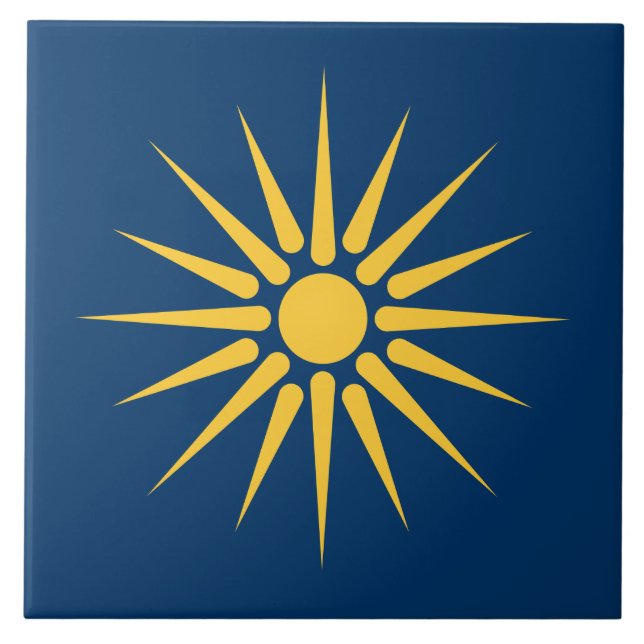 Bandera de Macedonia en Baldosa (Frente)