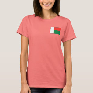 Bandera de Madagascar + camiseta de mapa