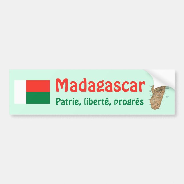 Bandera de Madagascar + Pegatina para el (Frente)