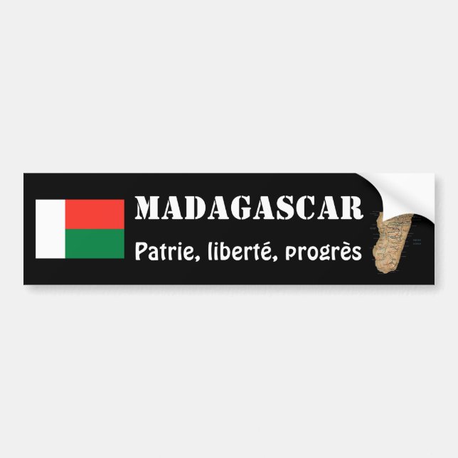 Bandera de Madagascar + Pegatina para el (Frente)