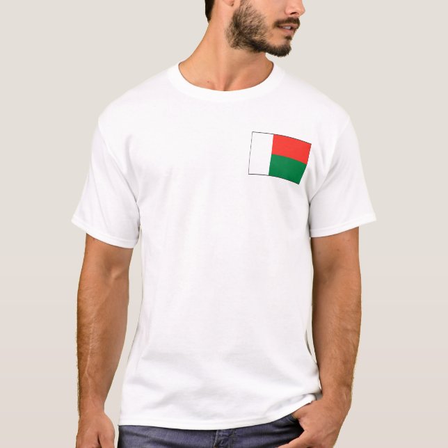 Bandera de Madagascar y camiseta del mapa (Anverso)