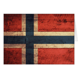Bandera de madera de Noruega