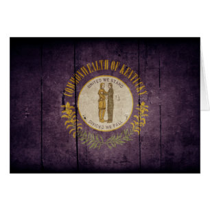 Bandera de madera rugosa de Kentucky