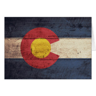 Bandera de madera vieja de Colorado