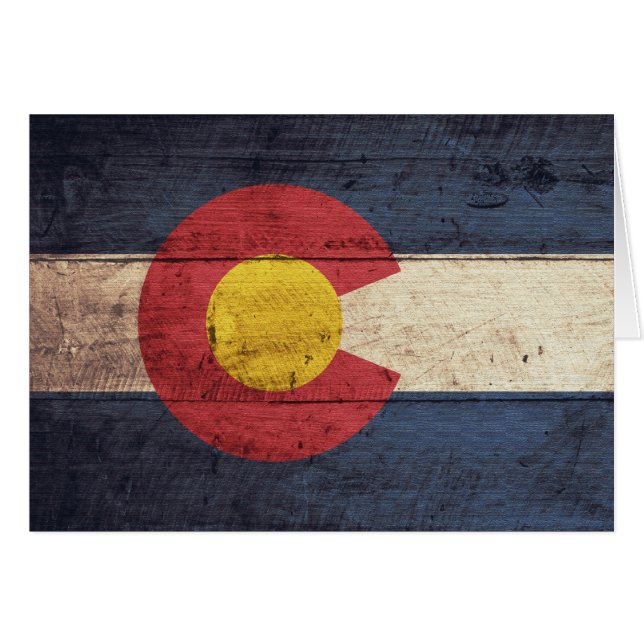 Bandera de madera vieja de Colorado (Anverso (Horizontal))