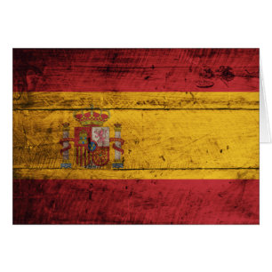 Bandera de madera vieja de España