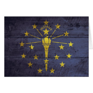 Bandera de madera vieja de Indiana