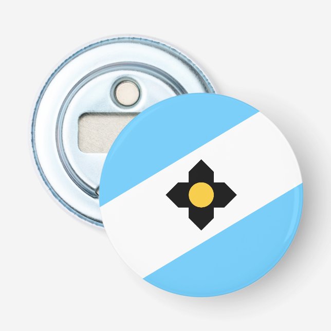 Bandera de Madison, abridor de botellas de Wiscons (Anverso)