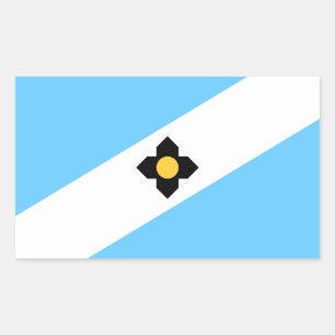 Bandera de Madison, Pegatina rectangular de Wiscon