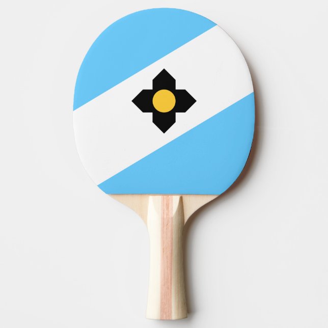 Bandera de Madison, Wisconsin Pala de Ping-Pong (Anverso)