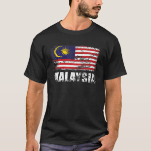 Bandera De Malasia Camiseta Tee Malasio