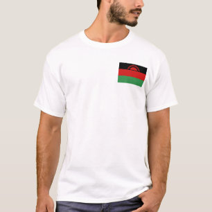 Bandera de Malawi y mapa de camisetas
