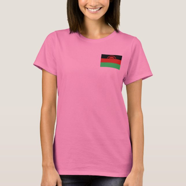 Bandera de Malawi y mapa de camisetas (Anverso)