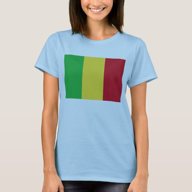 Bandera de Mali x Mapa camiseta (Anverso)