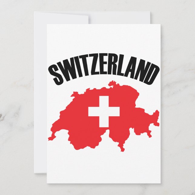 Bandera de mapa de Suiza (Anverso)