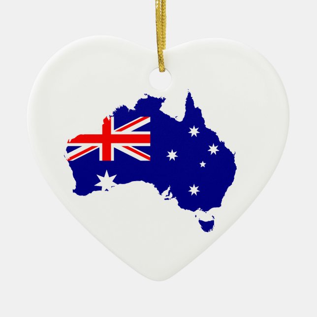 Bandera de mapas australiana regalo de ornamento c (Frente)
