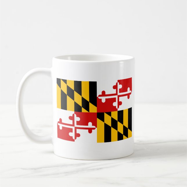 Bandera de Maryland + Taza del mapa (Izquierda)