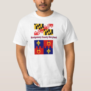 Bandera de Maryland y camiseta de la bandera del