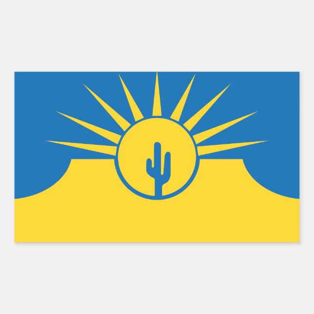 Bandera de Mesa, Pegatina rectangular de Arizona (Anverso)