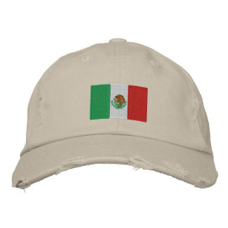 Bandera de México bordada gorra de testamento chin