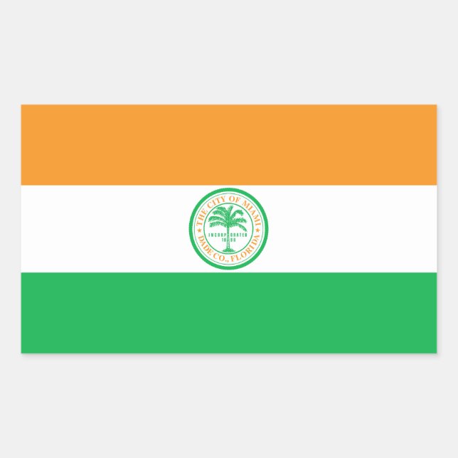 Bandera de Miami, Pegatina rectangular de Florida (Anverso)