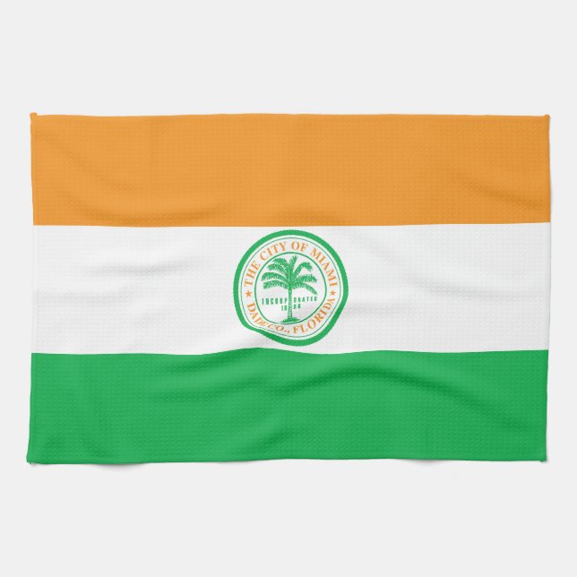 Bandera de Miami, toalla de cocina de Florida (Horizontal)