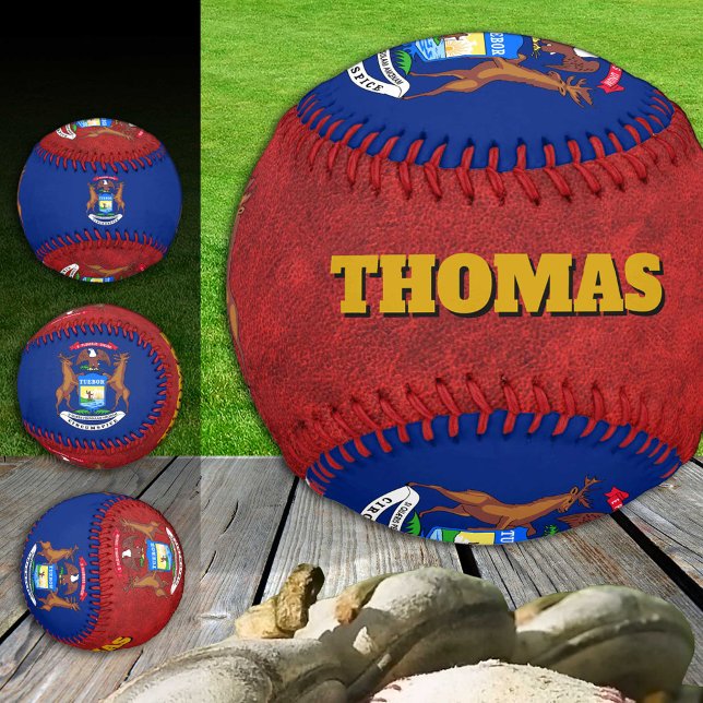 Bandera de Michigan, Monograma, bolas de Michigan/ (Subido por el creador)