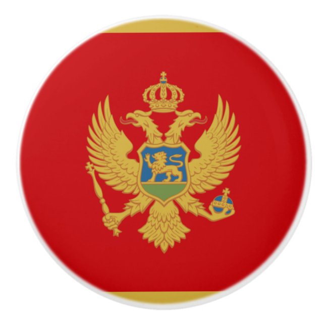 Bandera de Montenegro, pomo de cerámica (Anverso)
