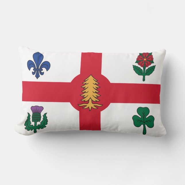 Bandera de Montreal, almohada lumbar de Quebec (Anverso)