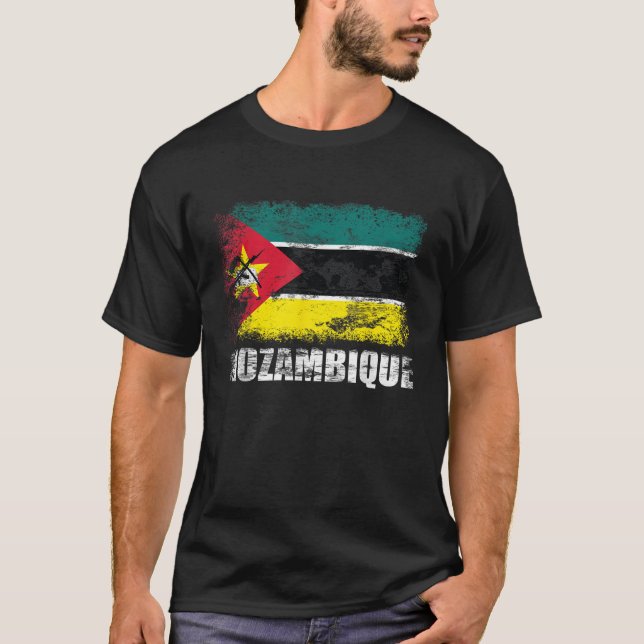 Bandera De Mozambique Camiseta Tee De Bandera De M (Anverso)