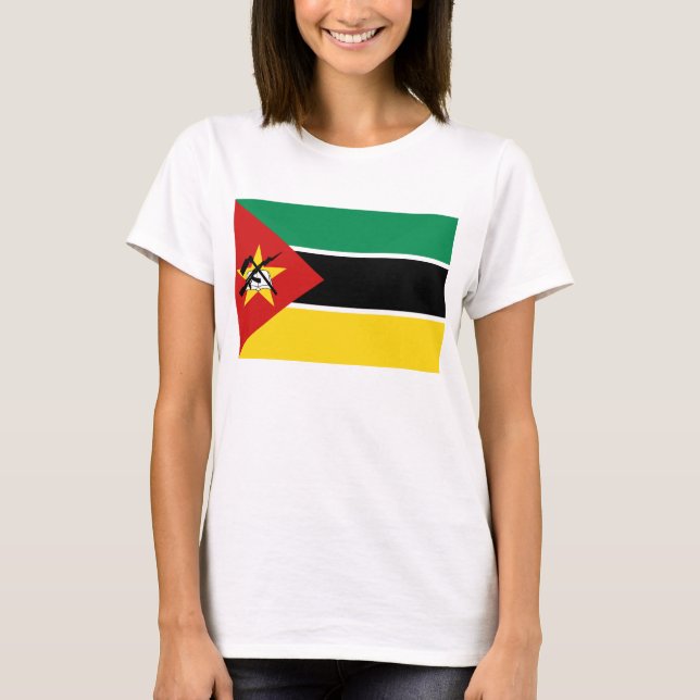 Bandera de Mozambique x Mapa camiseta (Anverso)