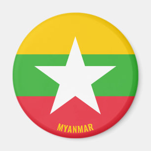 Bandera de Myanmar cautiva imán patriótico