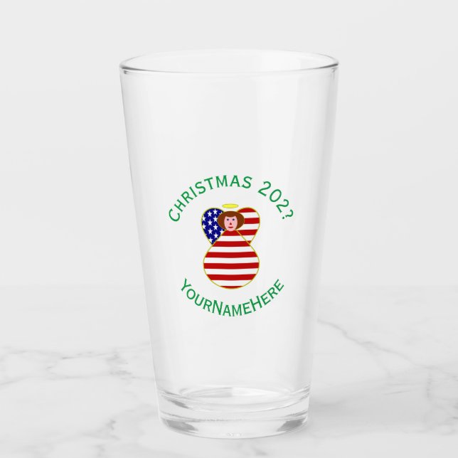 Bandera de Navidad de Ángel Personalizada EEUU Cab (Anverso)
