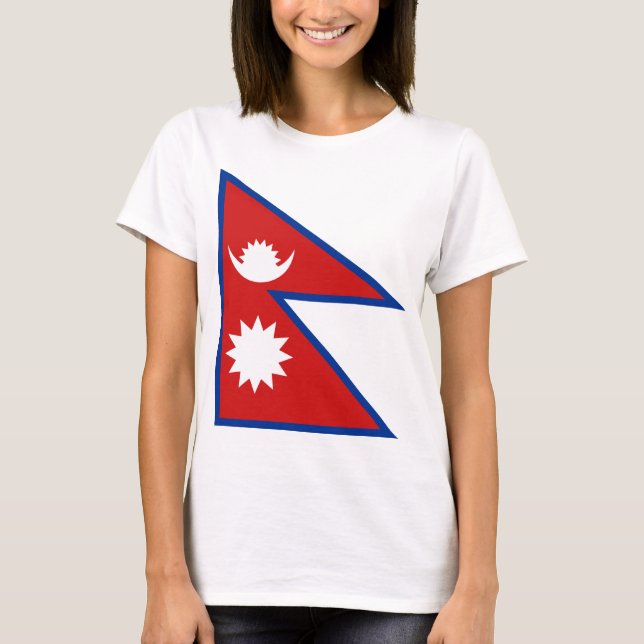 Bandera de Nepal x Mapa camiseta (Anverso)