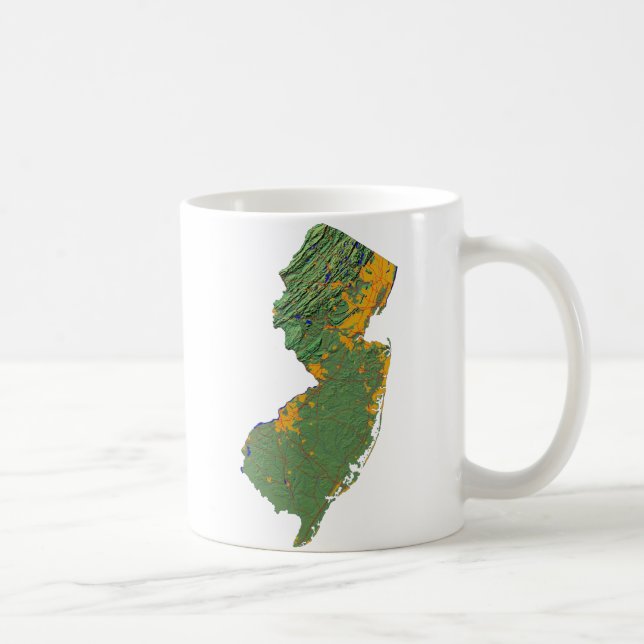 Bandera de New Jersey + Taza del mapa (Derecha)