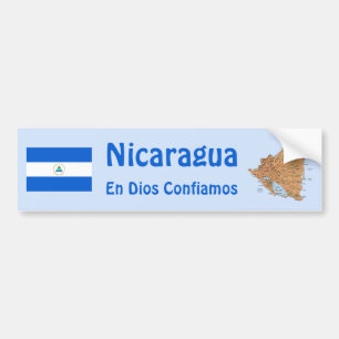Bandera de Nicaragua y pegatina para el