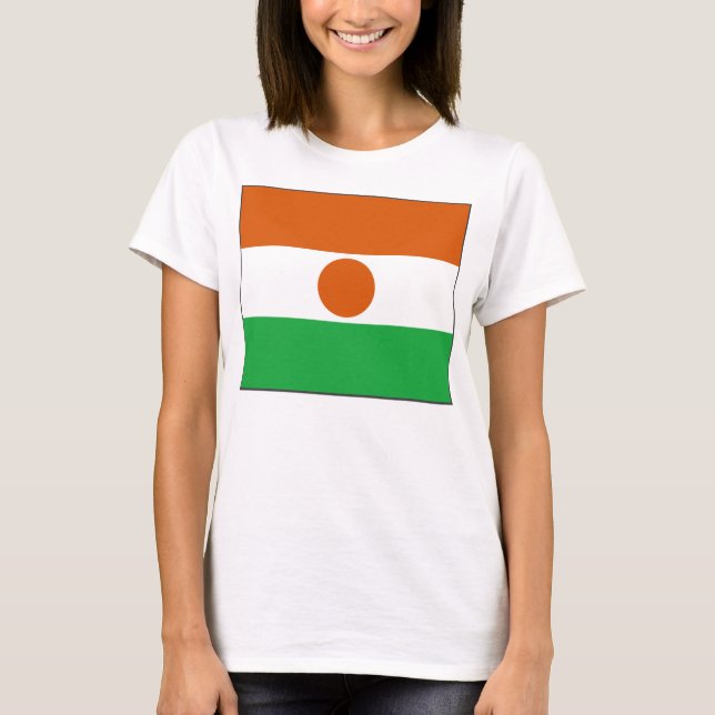 Bandera de Níger x Mapa camiseta (Anverso)