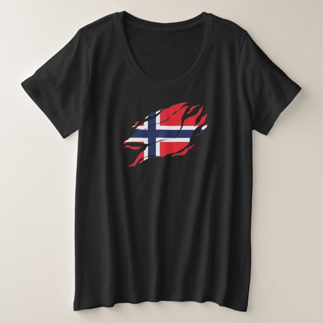 Bandera de Noruega dentro de mí, Escandinavia dent (Anverso del diseño)