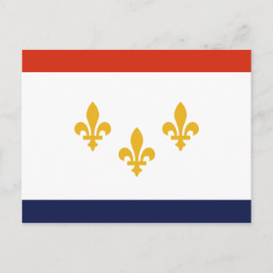 Bandera de Nueva Orleans, postal de Luisiana