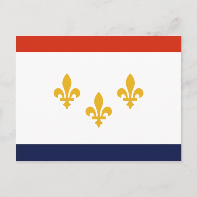 Bandera de Nueva Orleans, postal de Luisiana (Anverso)