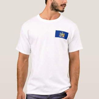 Bandera de Nueva York + camiseta de mapa
