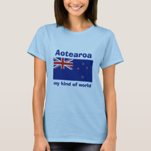 Bandera de Nueva Zelanda + Mapa + Camiseta del