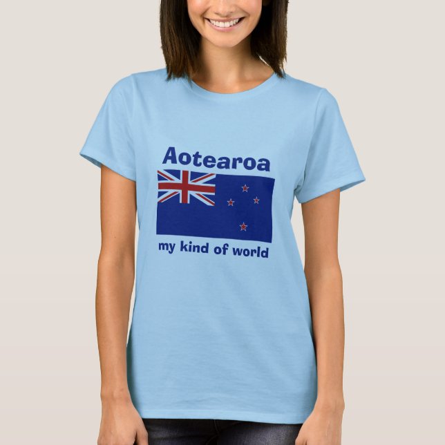 Bandera de Nueva Zelanda + Mapa + Camiseta del (Anverso)