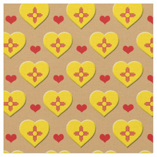 Bandera de Nuevo México y tela de moda del Coraz