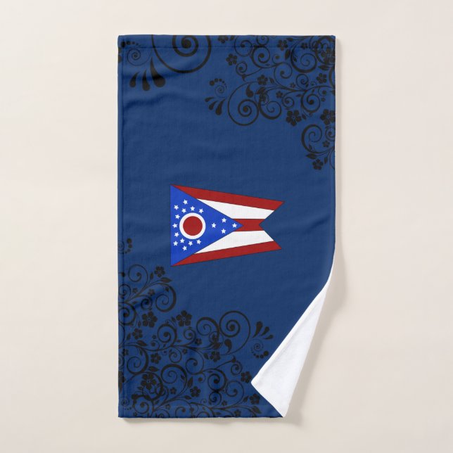 Bandera de Ohio (Toalla de mano)