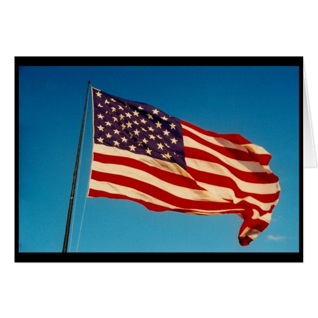 bandera de ondeo usa (Anverso (Horizontal))